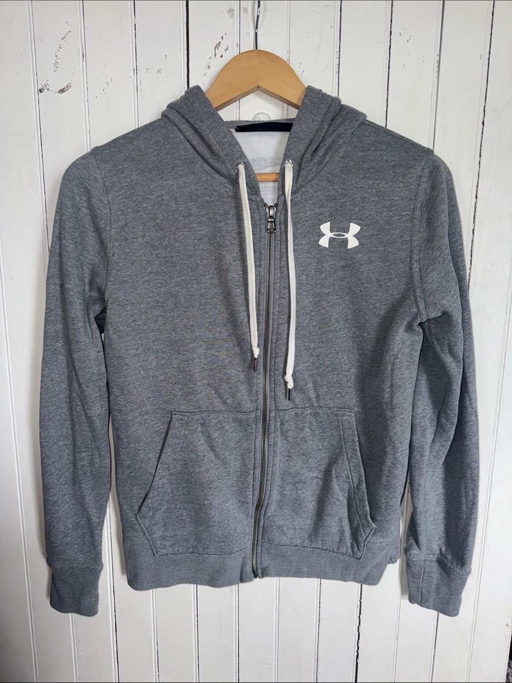 Under Armour Zip Up Hoodie Grey Size XS
